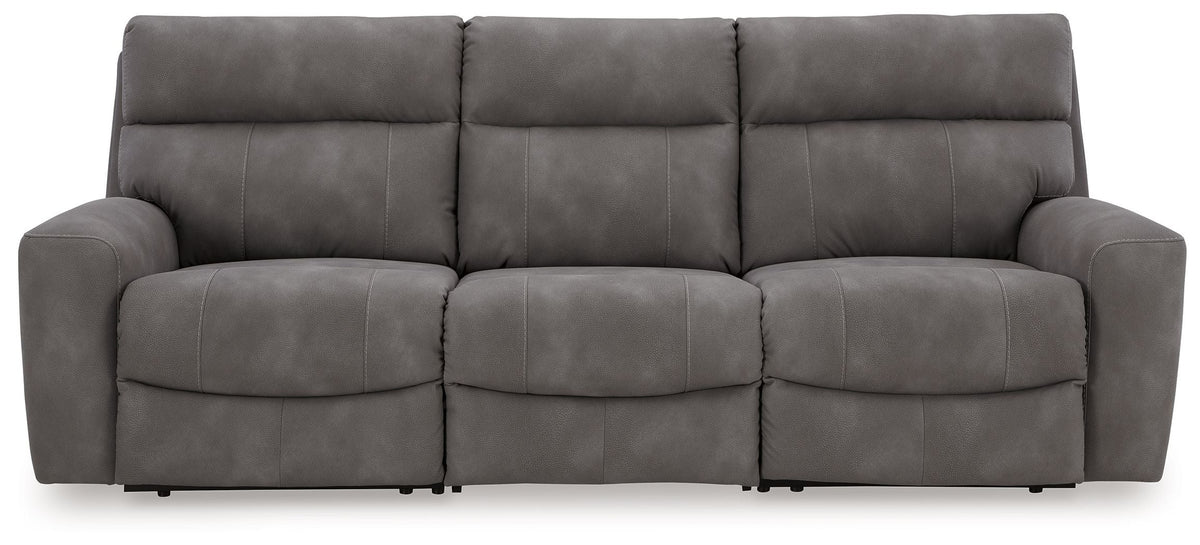 Faux Leather Reclining Sectional