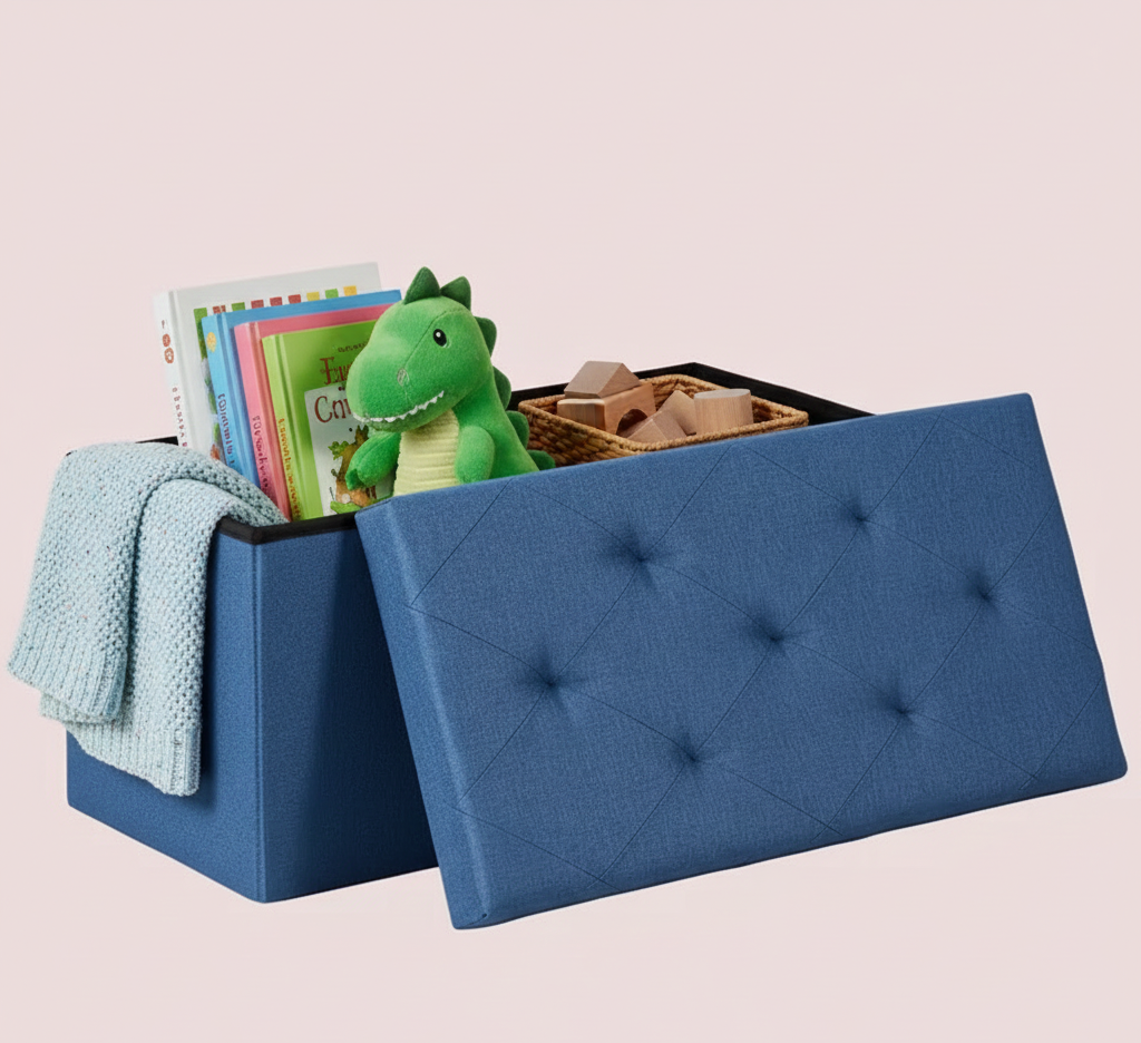 Folding Storage Ottoman