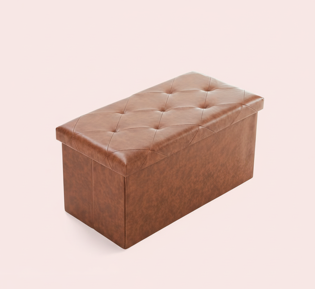 Folding Storage Ottoman