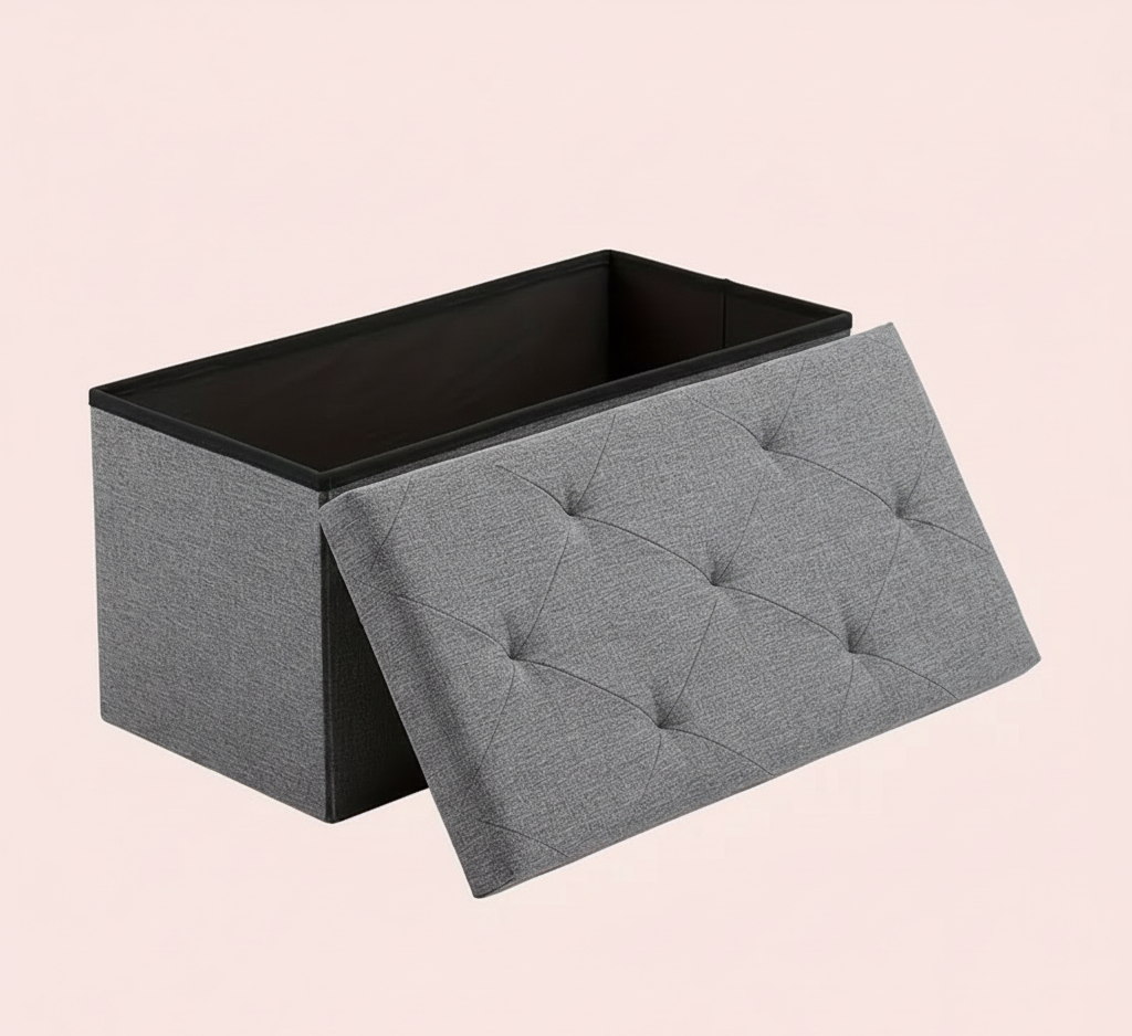 Folding Storage Ottoman