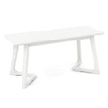 White Rubber Wood Entryway Bench