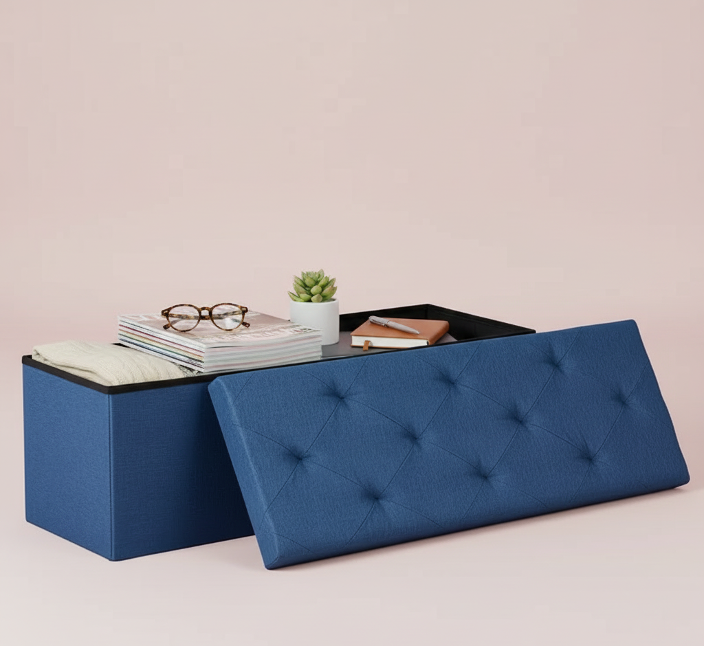 Folding Storage Ottoman