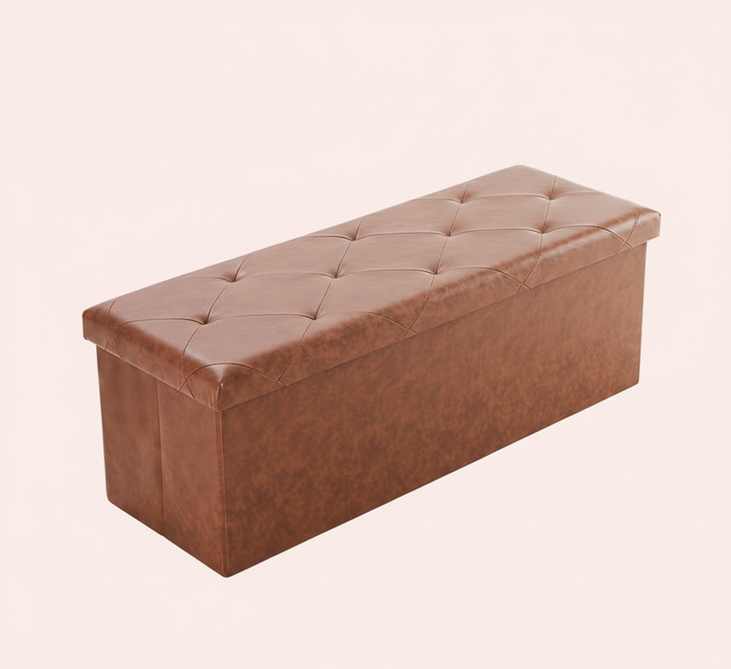 Folding Storage Ottoman