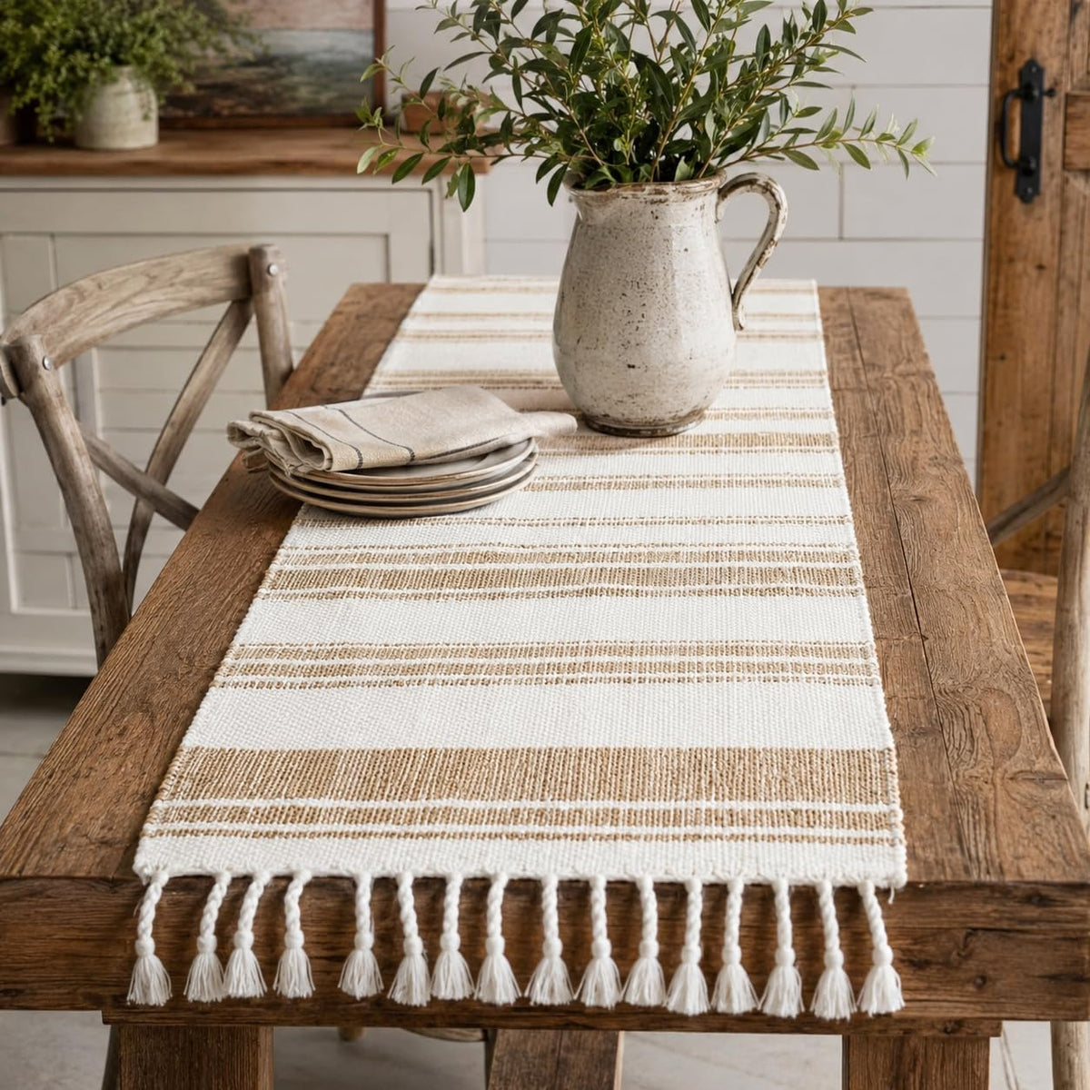 Cotton Jute Table Runner