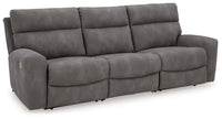Faux Leather Reclining Sectional