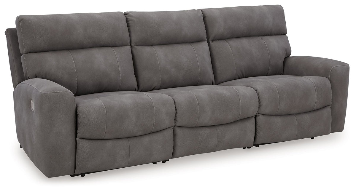 Faux Leather Reclining Sectional
