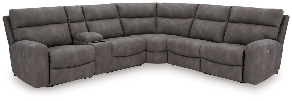 Faux Leather Reclining Sectional
