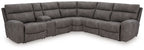 Faux Leather Reclining Sectional