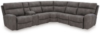 Faux Leather Reclining Sectional