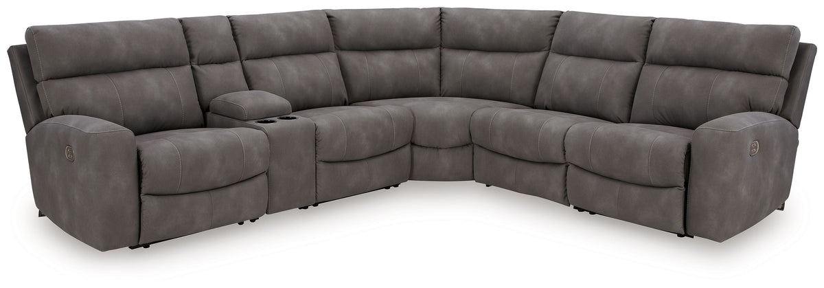 Faux Leather Reclining Sectional