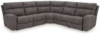 Faux Leather Reclining Sectional