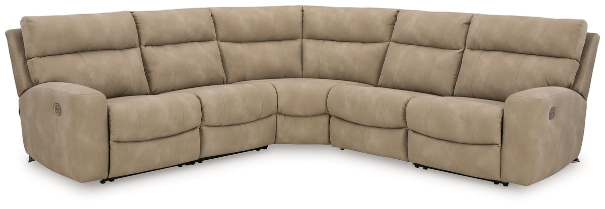 Faux Leather Reclining Sectional