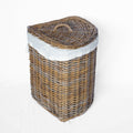Corner Rattan Laundry Basket