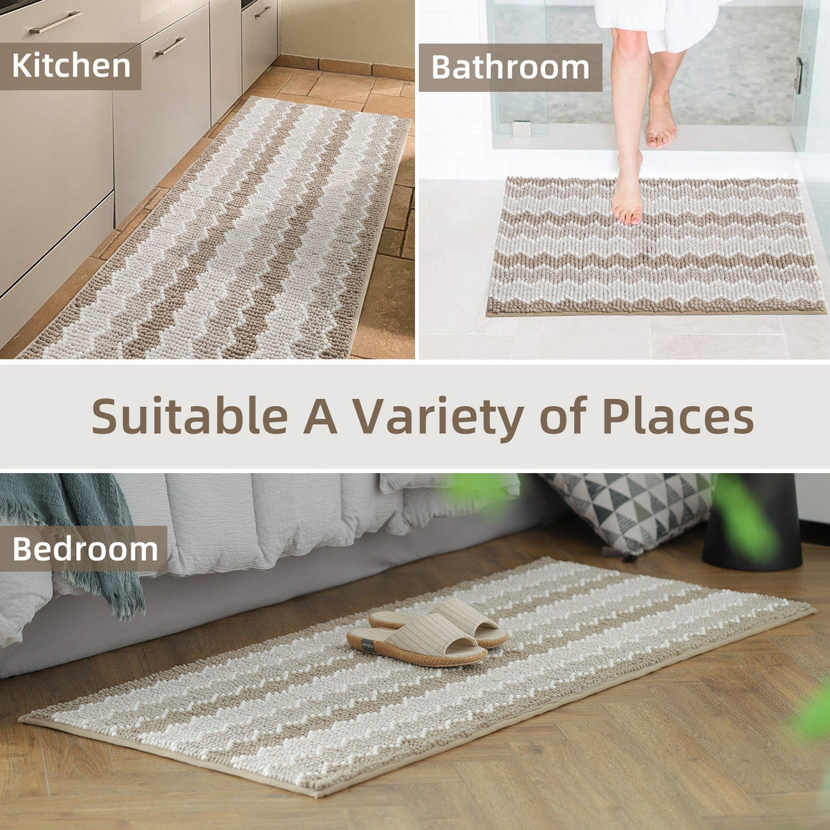 Chenille Bath Mat And Runner