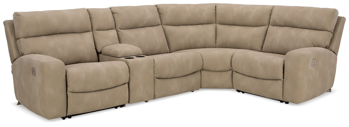Faux Leather Reclining Sectional