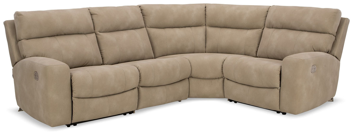 Faux Leather Reclining Sectional
