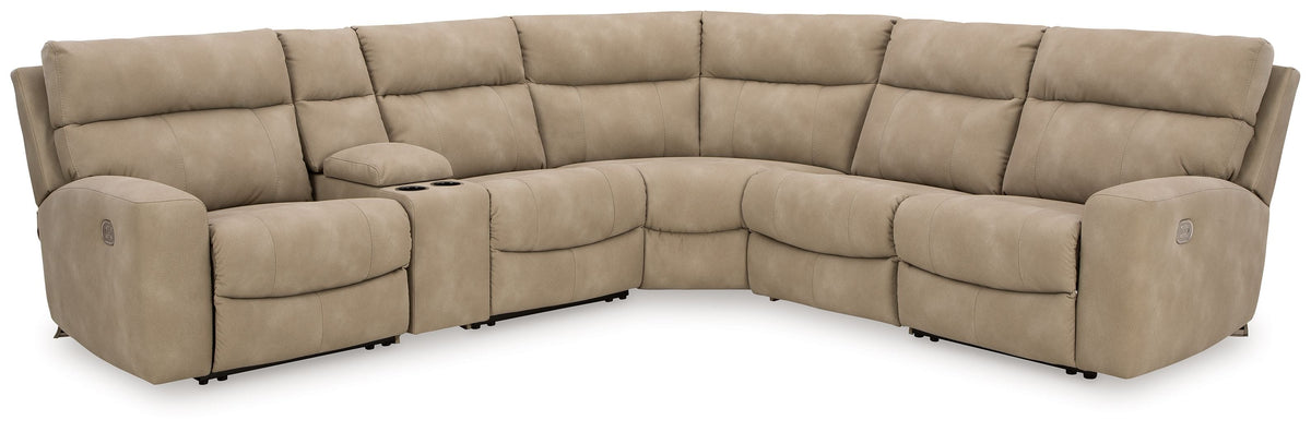 Faux Leather Reclining Sectional