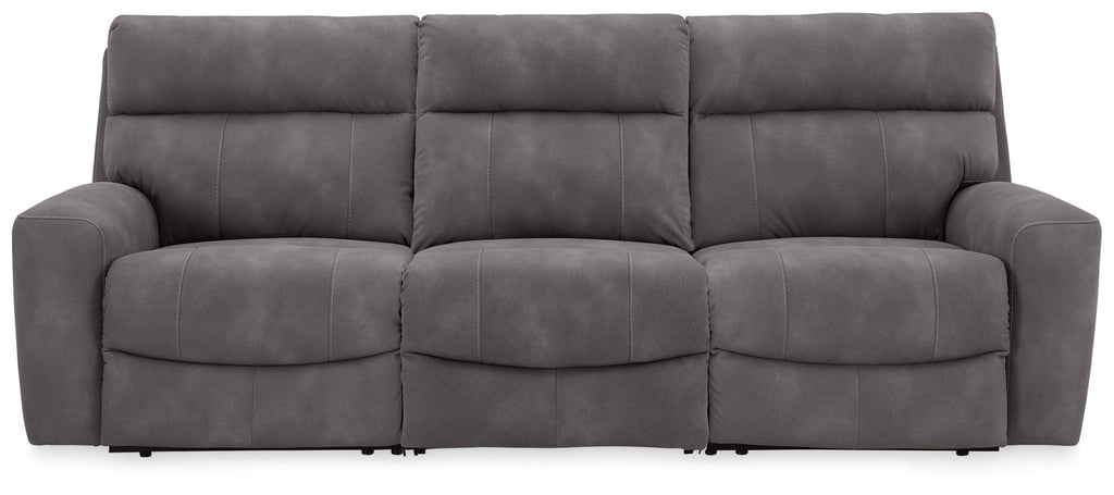 Faux Leather Reclining Sectional