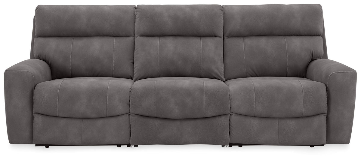Faux Leather Reclining Sectional