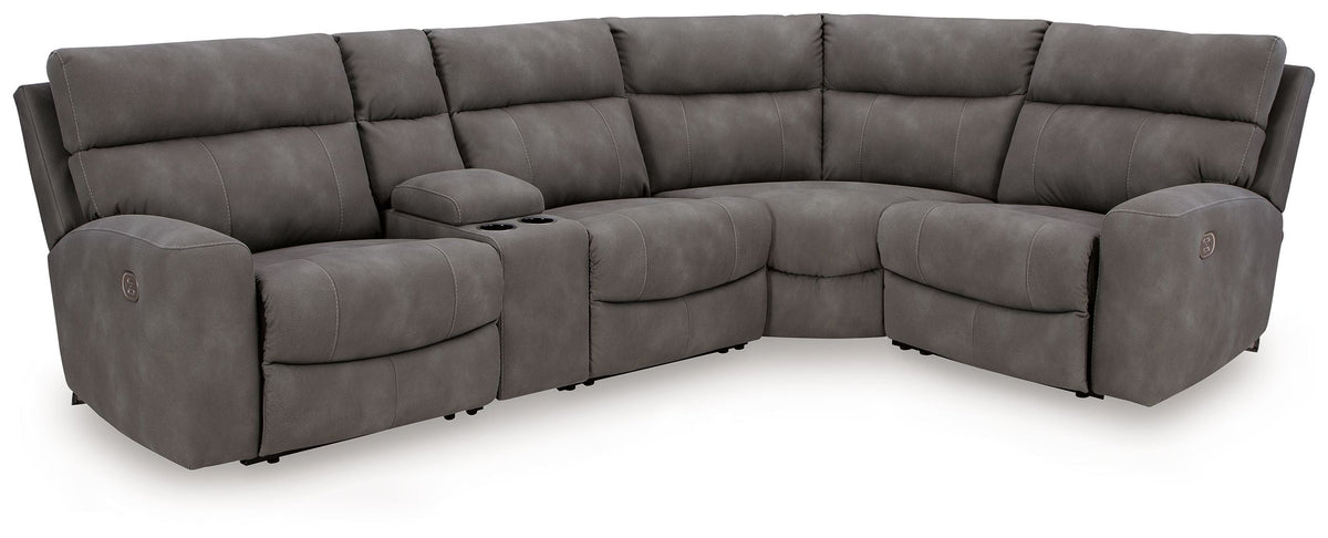 Faux Leather Reclining Sectional