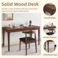 Solid Wood Desk With Drawers
